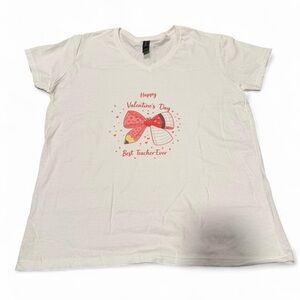 Teachers Happy Valentines Day “ Best Teacher Ever” Custom Made Tshirts-All Sizes